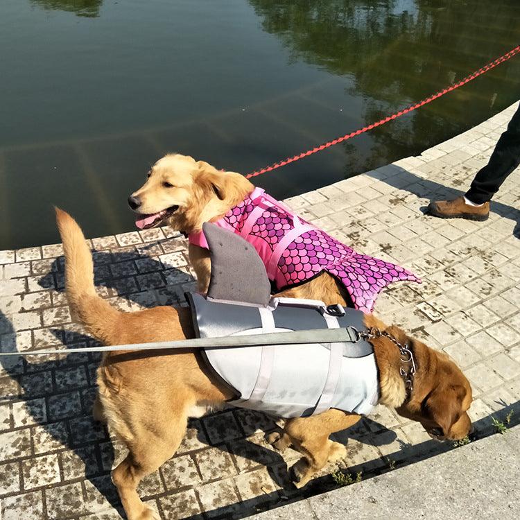 Shark Mermaid Pet Life Jacket - Stylish And Safe Swimsuit For Pets-2