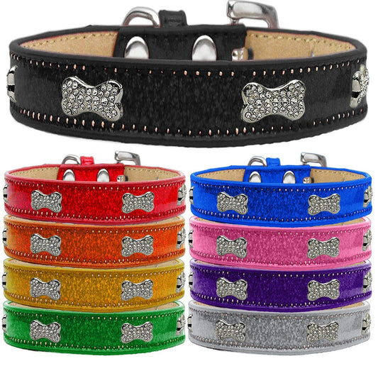 Dog, Puppy & Pet Ice Cream Collar, "Clear Crystal Bone"-0